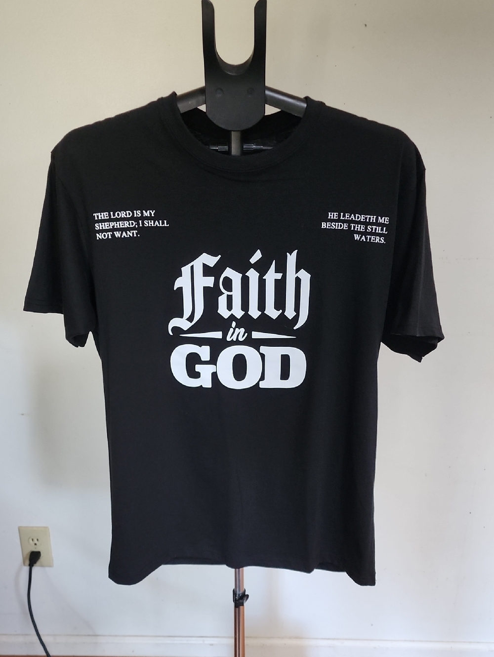 Faith in God Graphic Tee - Black